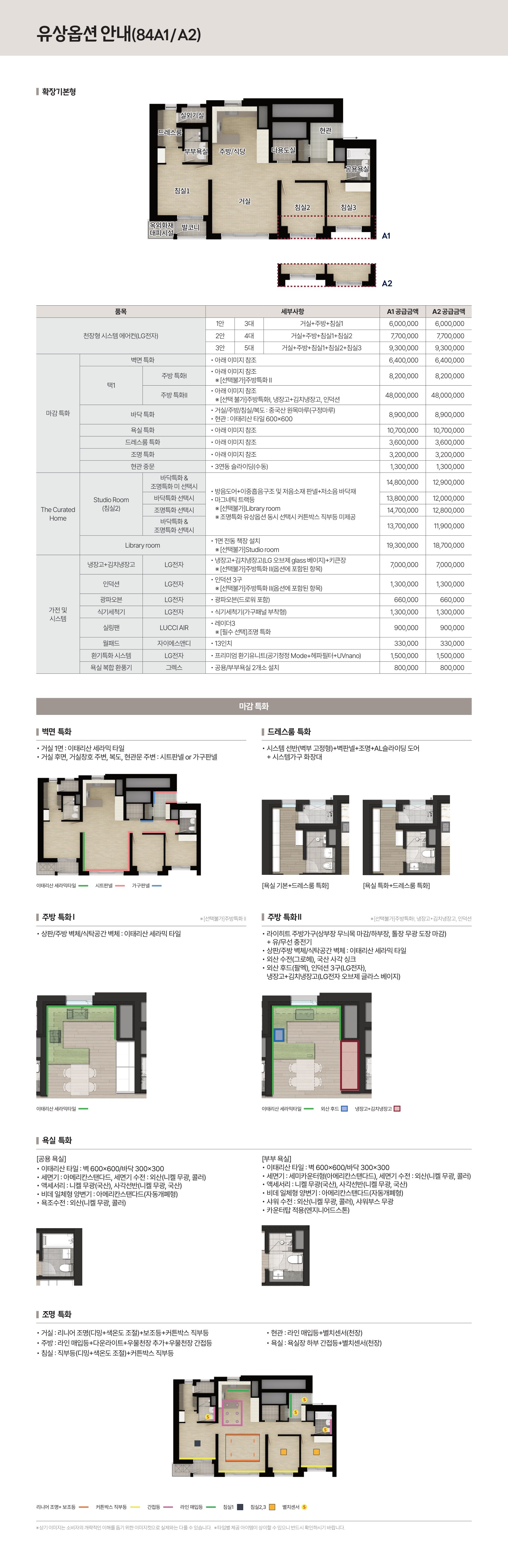 유상옵션 안내 84A1/A2